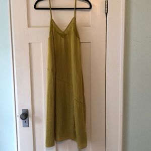 Satin midi slip dress